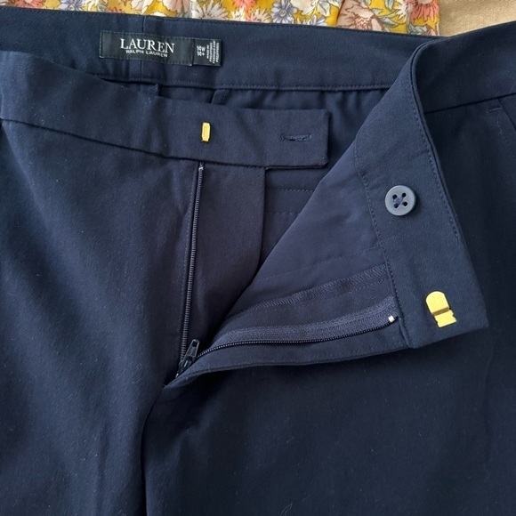 Lauren Ralph Lauren navy blue ankle trouser pants straight leg plus size 14 NWT - Picture 10 of 10